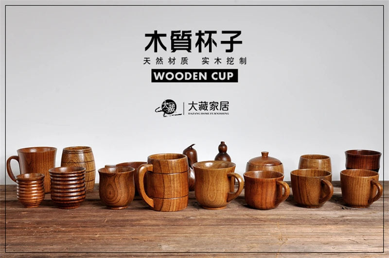 Handmade Spruce Wood Cups – Natural Big Belly Mug for Tea, Coffee & Milk