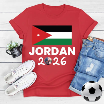 Jordan Sports Fan T-Shirt – Unisex Patriotic Soccer Tee, Cotton Summer Top