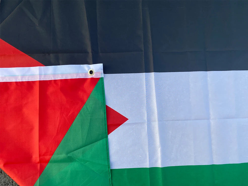aerlxemrbrae Large Palestine Flag 60*90cm   /150 x 90cm hanging High Quality Polyester Gaza Palestinian banner