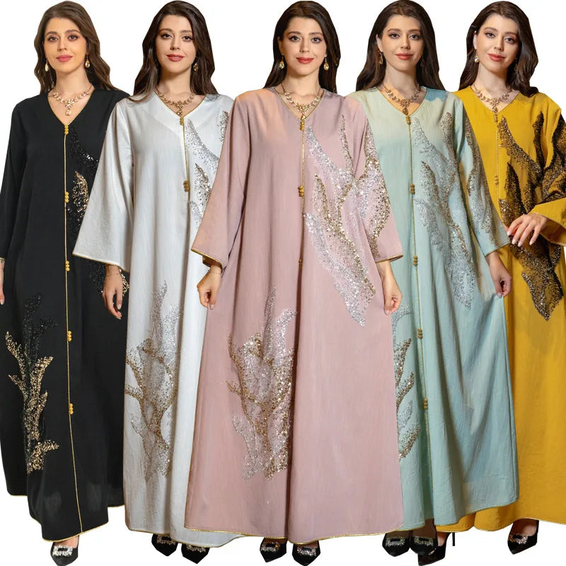 Lace & Legacy – Embroidered Party Abaya for the Arab Woman in America