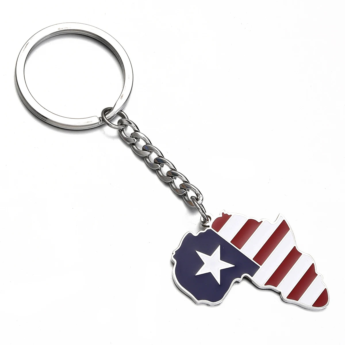 Africa Map Keychain – Stainless Steel Hip-Hop Jewelry, Morocco to South Africa
