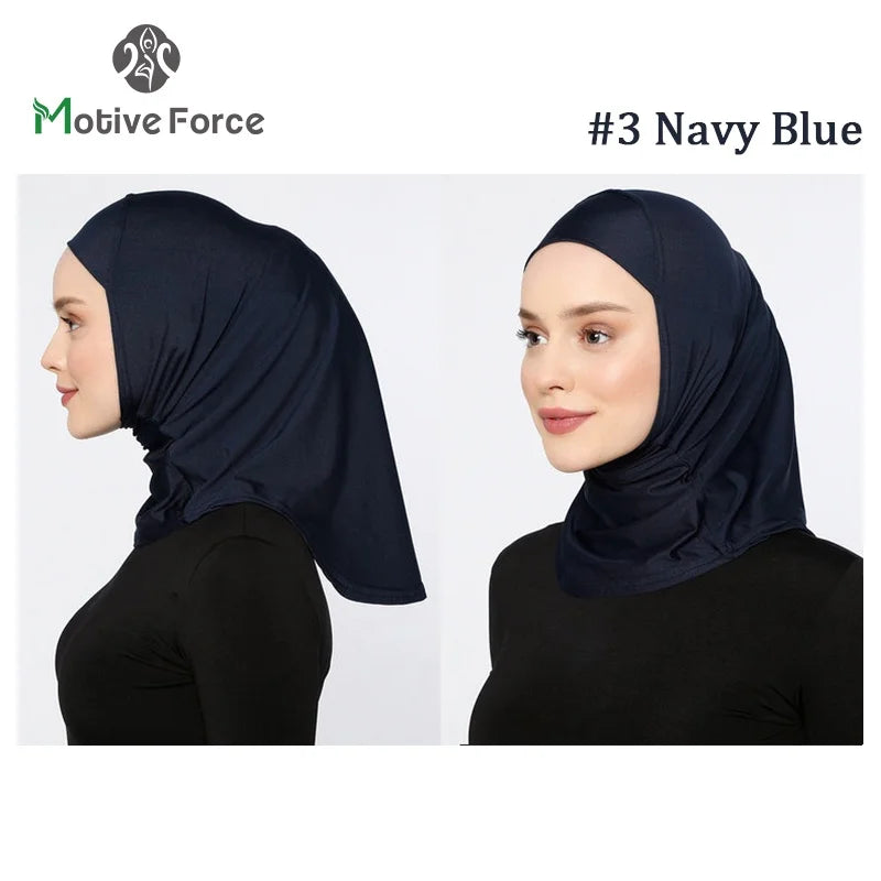 Islamic Modal Blue SPORT Hijab Abaya Hijabs For Woman Abayas Jersey Head Scarf Muslim Dress Women Turbans Instant Satin Turban