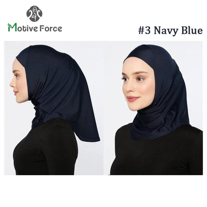 Islamic Modal Blue SPORT Hijab Abaya Hijabs For Woman Abayas Jersey Head Scarf Muslim Dress Women Turbans Instant Satin Turban