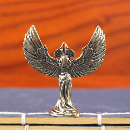 Egyptian Winged Goddess Statue – Metal Handicraft Desk Ornament
