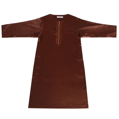 Muslim Children Abaya Ramadan Jubba Prayer Thobe Boys Long Dress Kids Caftan Islamic Robe O-Neck Gown for Kaftan Dubai Arab Robe