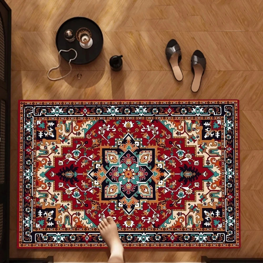 The Isfahan Print – Persian Geometric Retro Area Rug