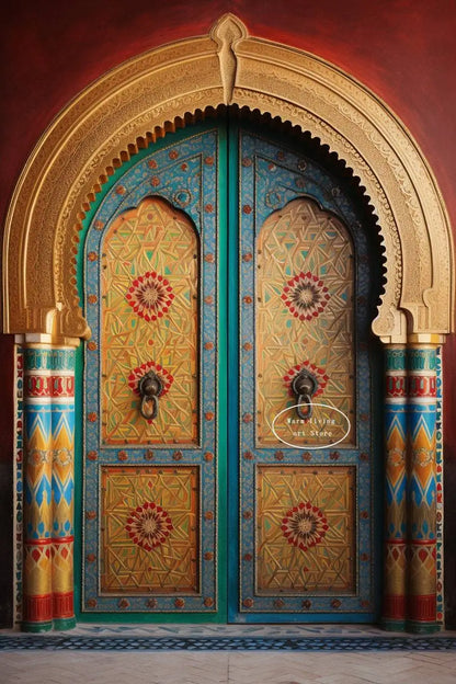 The Moroccan Door – Arabic Architecture Canvas Wall Art