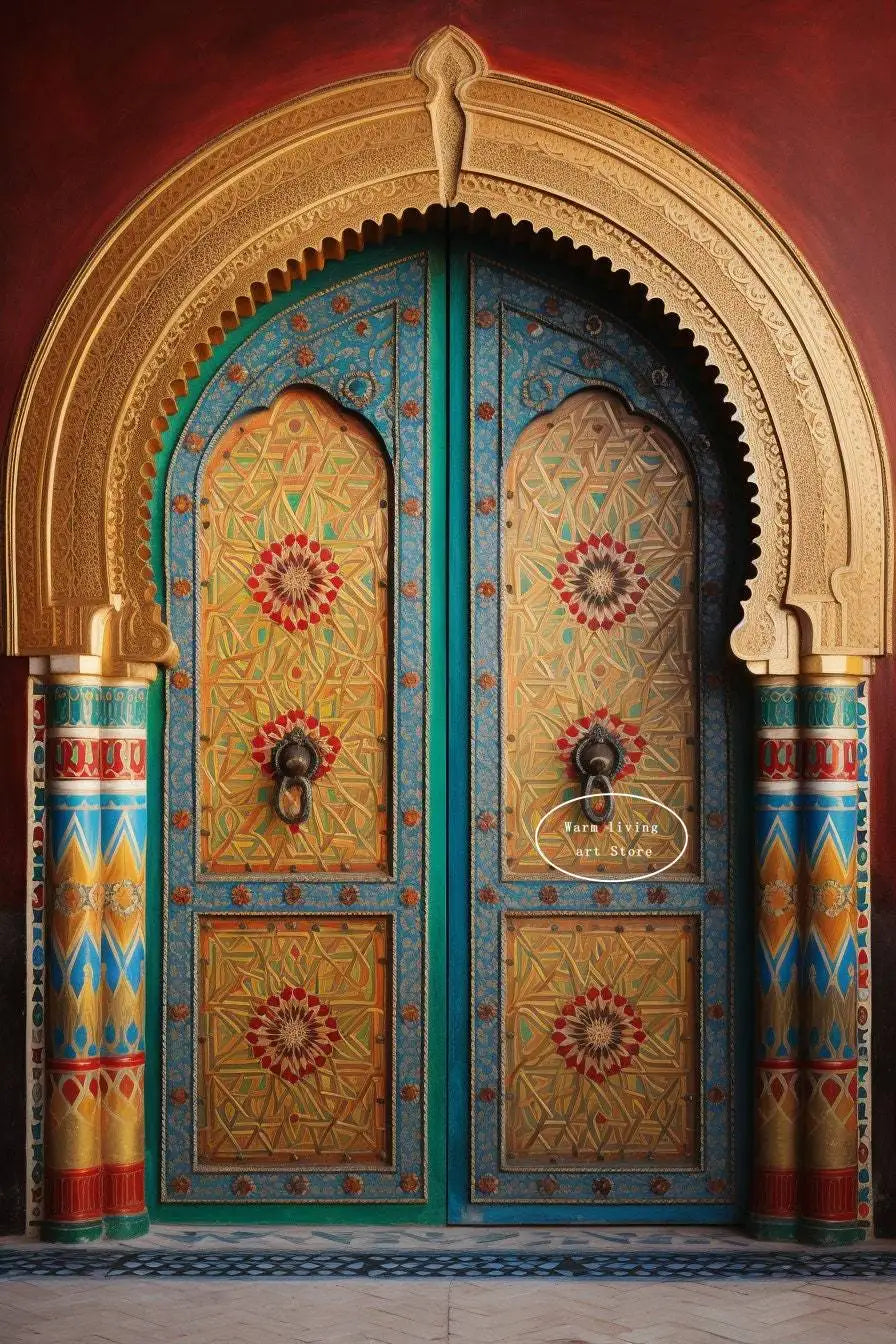 The Moroccan Door – Arabic Architecture Canvas Wall Art