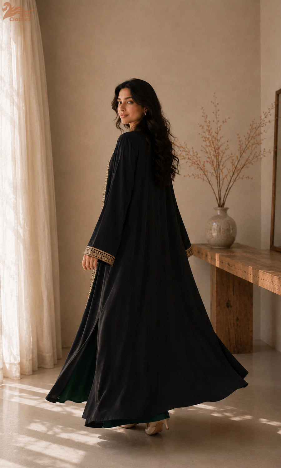 The V-Neck Set – 2-Piece Embroidered Jalabiya for the Muslim Woman in America