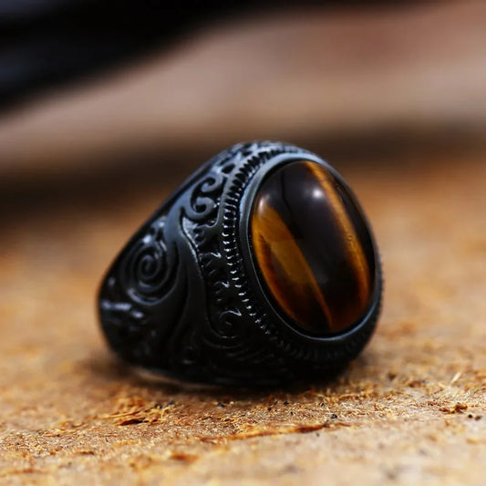 The Ottoman Heritage Ring – A Classic Union of Stone and Steel