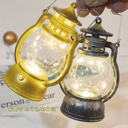 Candle Holders lantern for Table Retro Flameless Lamp Desktop Candlestick Chandelier Christmas New Year Home Decor