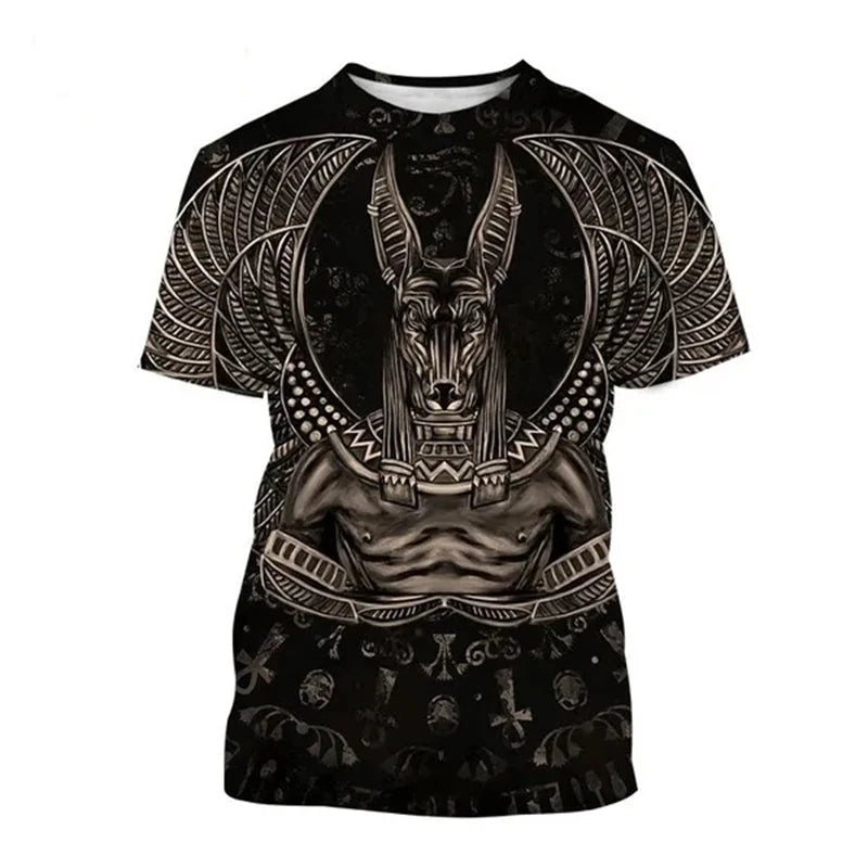 Pharaoh 3D Graphic T-Shirt – Unisex Egyptian Summer Tee, Oversized Casual Top