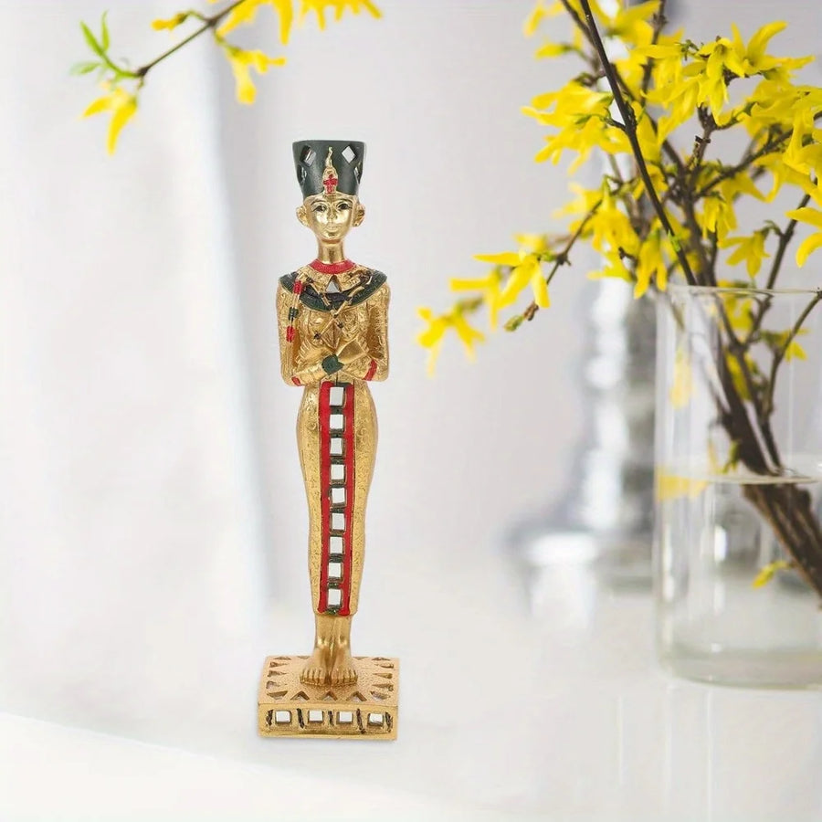 Mini Egyptian Pharaoh & Anubis Set – Resin Collectible Figurines