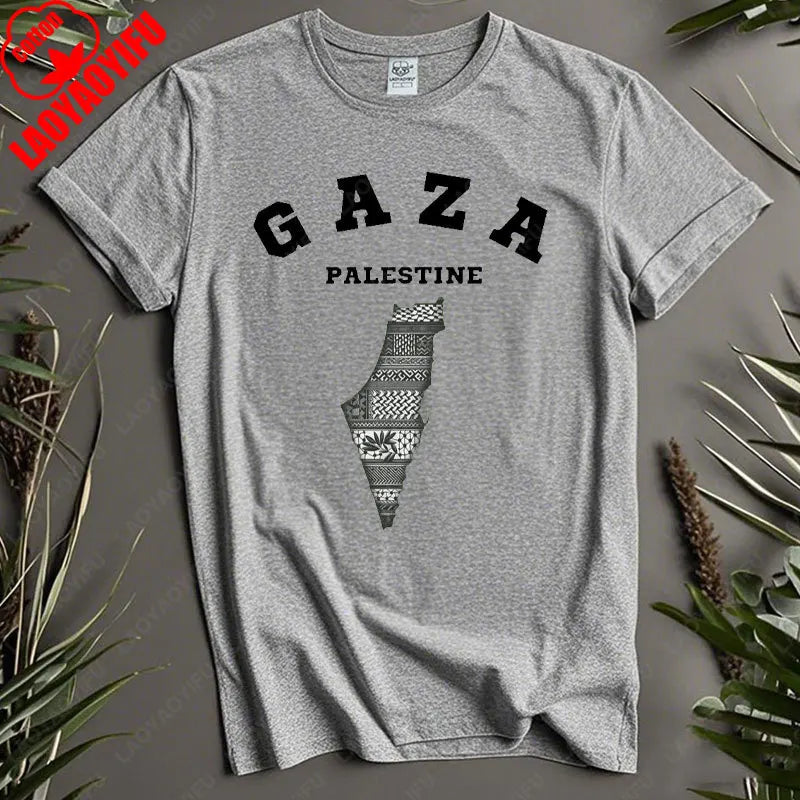 Harajuku Gaza P-Palestine Unisex T-Shirt Activist Statement Shirt Festival Apparel Loose Casual Comfort Cotton Short-sleeve Tees