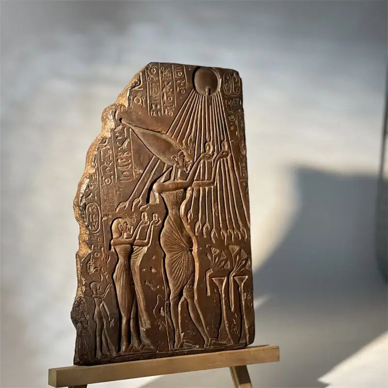 Ancient Egyptian Replica Collection – Statue, Relief Art & Jewelry Decor Set