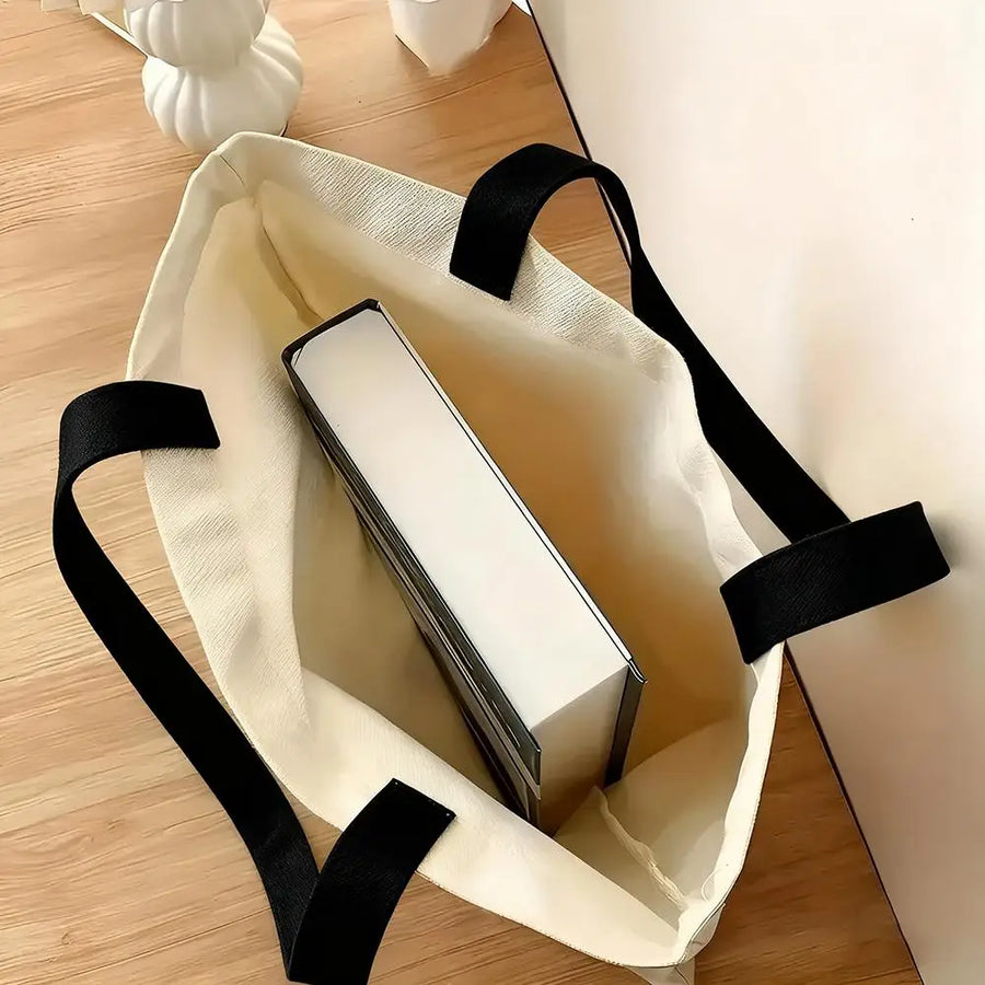 The Keffiyeh Luxe – Double-Sided Checkered Canvas Shoulder Tote