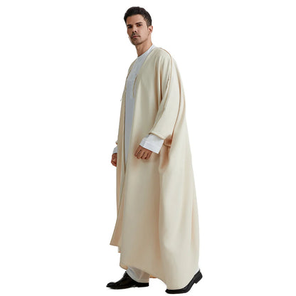 Ramadan Djellaba Eid Abayas Prayer Kaftan Men Muslim Open Abaya Turkey Arabic Cardigan Robe Morocco Jubba Thobe Islam Dishdasha