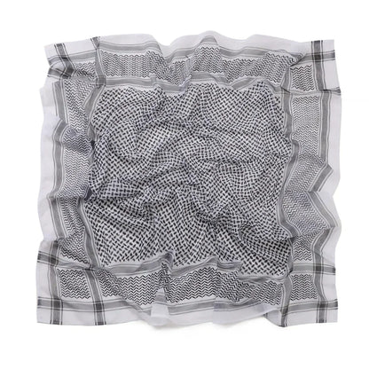 Arab Shemagh Muslim Keffiyeh Head Wrap Tactical Desert Head Neck Scarf Military Shawl Arabic Scarf Headwear with Agal Rope
