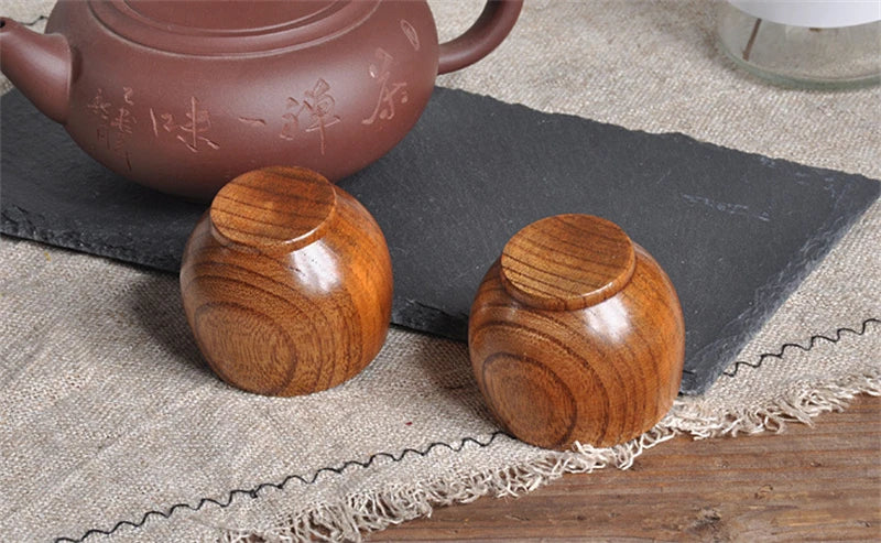 Handmade Spruce Wood Cups – Natural Big Belly Mug for Tea, Coffee & Milk