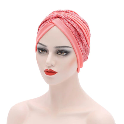 The Sequin Turban Cap – Shine with Modesty and Grace