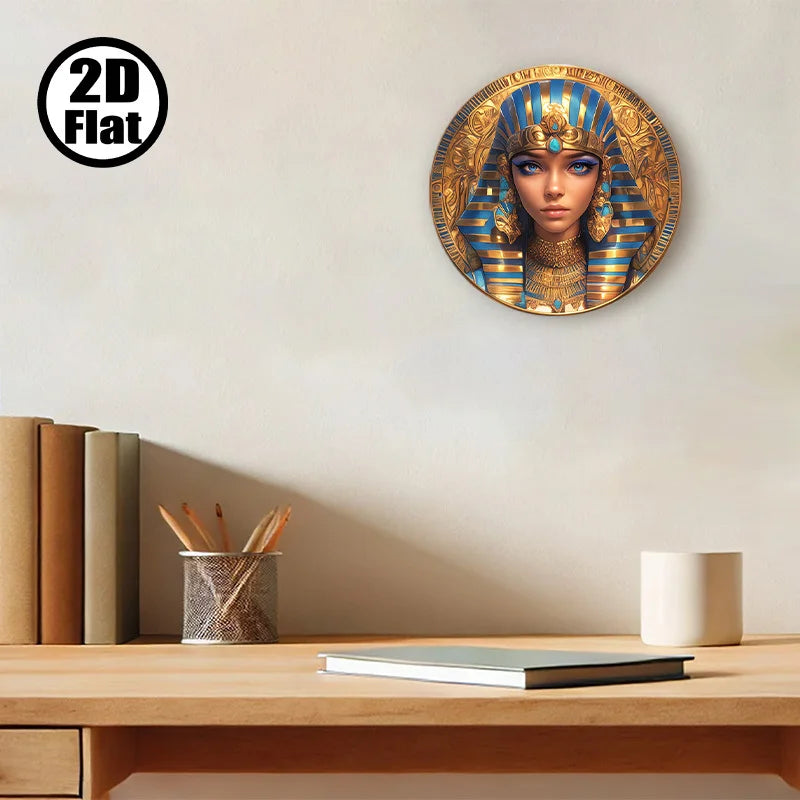 Ancient Egypt Aluminum Wall Sign – Pharaoh Plaque for Home & Garage Decor, 20×30cm