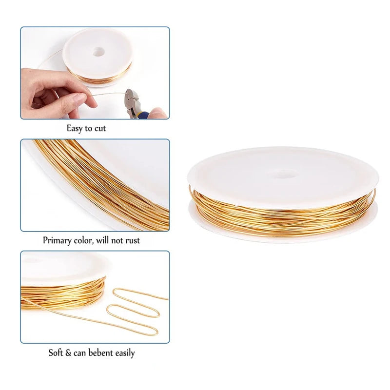 1-100m Soft Brass Wire Bare Coppers Wire Line Wire 0.1mm 0.2mm 0.3mm 0.4mm 0.5mm 0.6mm 0.7mm 0.8mm 1mm 1.2mm 1.5mm 1.8mm-3.0mm