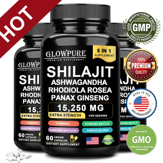 Original Himalayan 8-in-1 Shilajit – with Ginseng & Ashwagandha for Brain & Energy