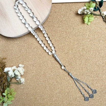 10mm 33pcs Glass Tassel Turkish Muslim Rosary Islamic Prayer Beads Bracelet for Women Jewelry Tasbih Tasbeeh Allah Mohammed