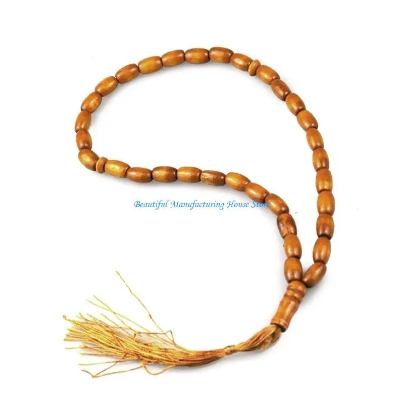 E56A Elegant Muslims Rosary Beads with Charm 33 Count 8mm for Spiritual Practice