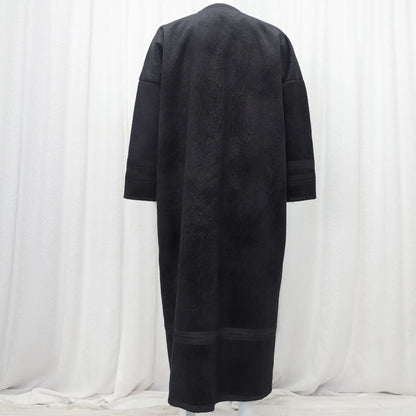 Wholesale Men's Scalp Abaya Men Winter Fur Thicken Suede Men's Robe Cardigan Bisht Muslim Coat Fleece Warm Islam Clothing