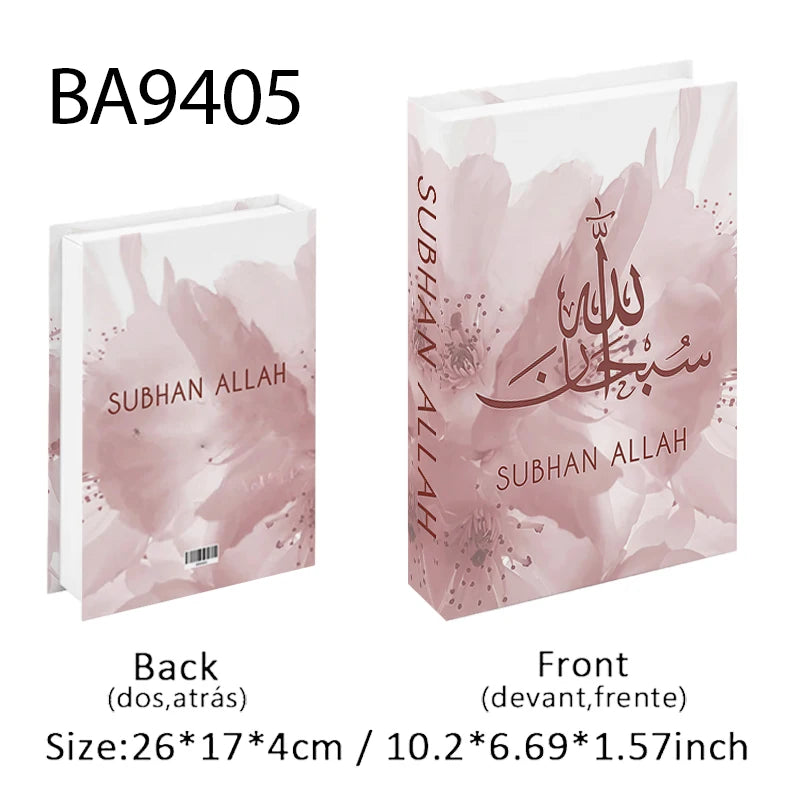Islamic Ramadan Luxury Fake Book Storage Box Decorative Books Kaaba Mosque Muslims Arch Moroccan Coffee Table Shelf Home Decor