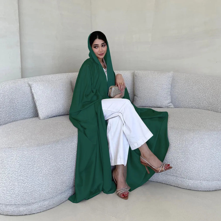 Zahraa Satin – The Solid Batwing Abaya for the Muslim Woman in America