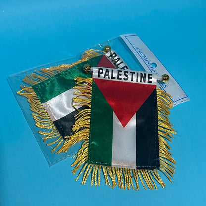 SKY FLAG Palestine Car Window flag 8*12cm Polyester double side printed Palestine Hanging pennant Flags Palestine Mini flag