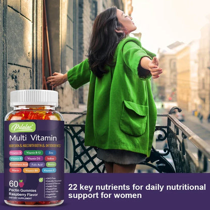 Multivitamin Gummies - Enhances Energy Levels, Immune Support, Antioxidant - with Vitamins and Minerals