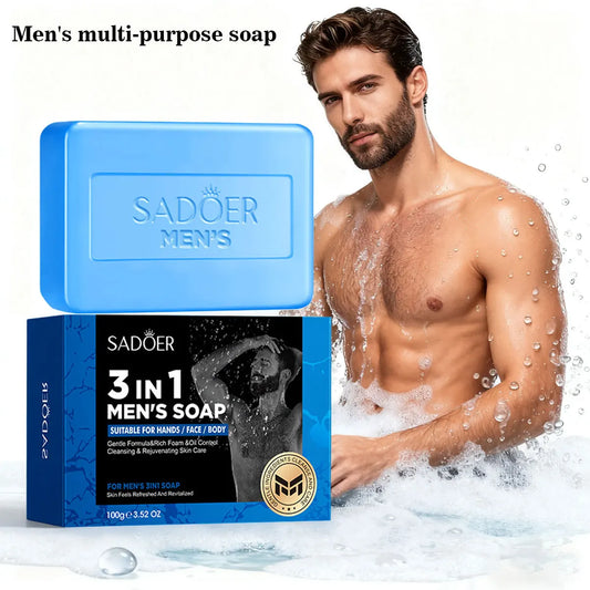 The 3-in-1 Men's Bar – Witch Hazel & Aloe Face, Body & Hand Soap