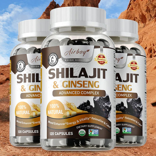 Shilajit & Ginseng Complex – Dual Formula for Energy, Endurance & Mental Clarity