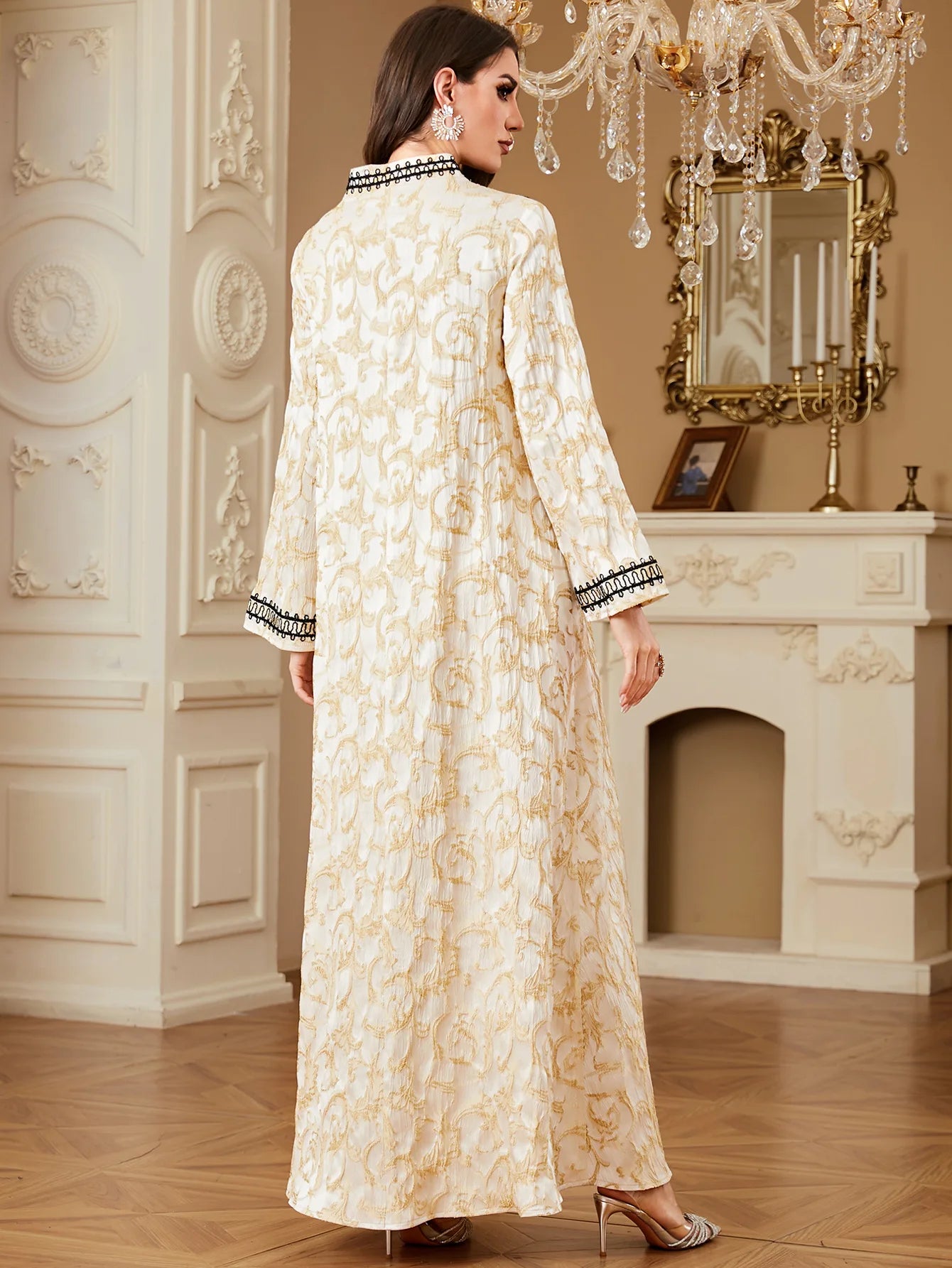 Eid Ramadan Embroidery Abaya Dubai Kaftan Muslim Dress for Women Islam Jalabiya Caftan Marocain Femme Robe Longue Vestidos Largo