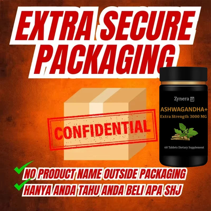 Ashwagandha 3000mg Extract 60 Tablets,Male Stamina, Energy, Strength & Performance, Fast Acting Enlargement Support Men Healthy
