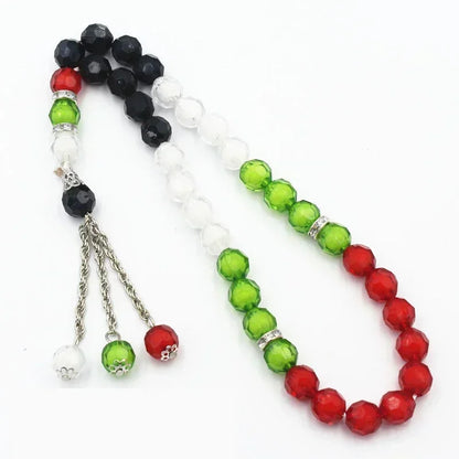 10mm 33pcs Glass Tassel Turkish Muslim Rosary Islamic Prayer Beads Bracelet for Women Jewelry Tasbih Tasbeeh Allah Mohammed