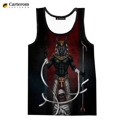 Egyptian God Pharaoh Tank Top – Men's Sleeveless Harajuku Oversized Streetwear