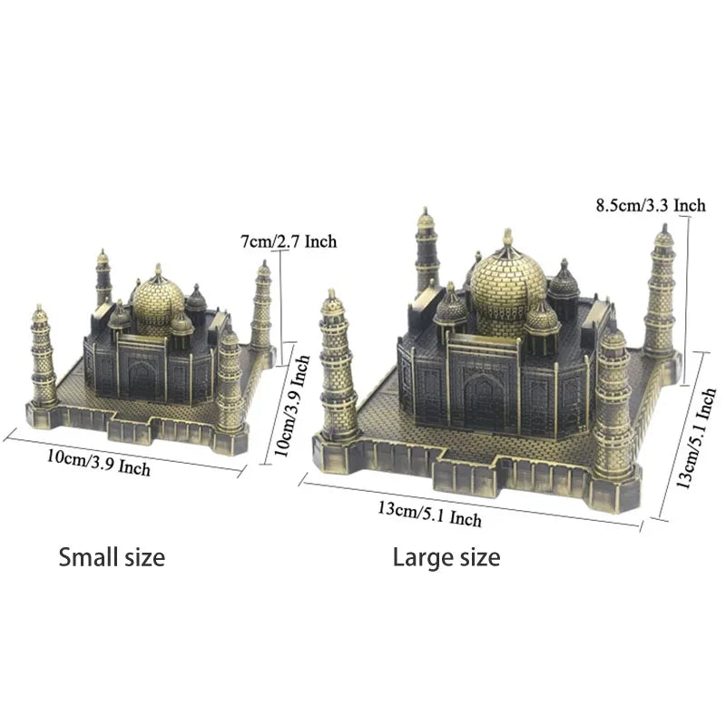 Taj Mahal Antique Bronze Model – World Landmark Figurine for Home & Office