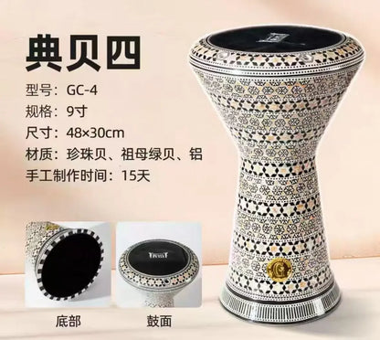 For Middle Eastern Drum Darbuka Arabic Drum Handclapped Percussion Instruments Made In Egypt 8 Inch Aluminum