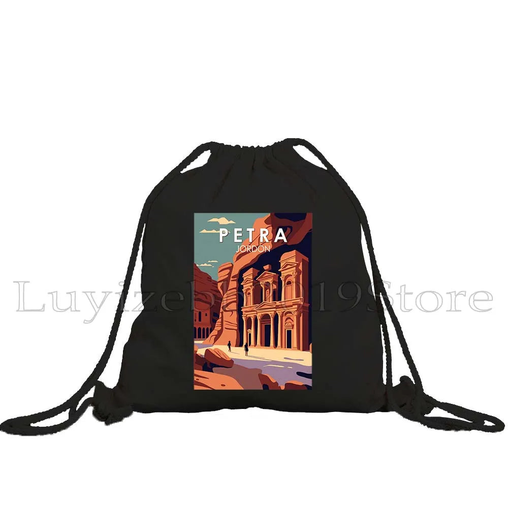 Jordan Emblem Drawstring Bag – Petra, Flag & Map Gym Sackpack