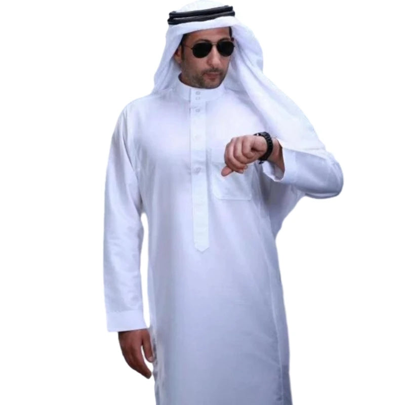 The Ramadan Gift Set – Men's Dubai Kaftan with Keffiyeh Head Scarf
