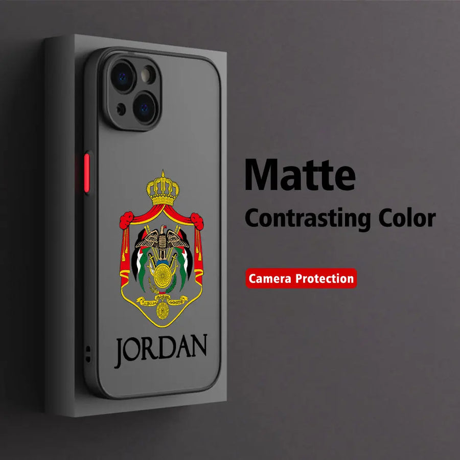 Jordan Passport iPhone Case – Matte Clear Cover with Jordanian Passport Design