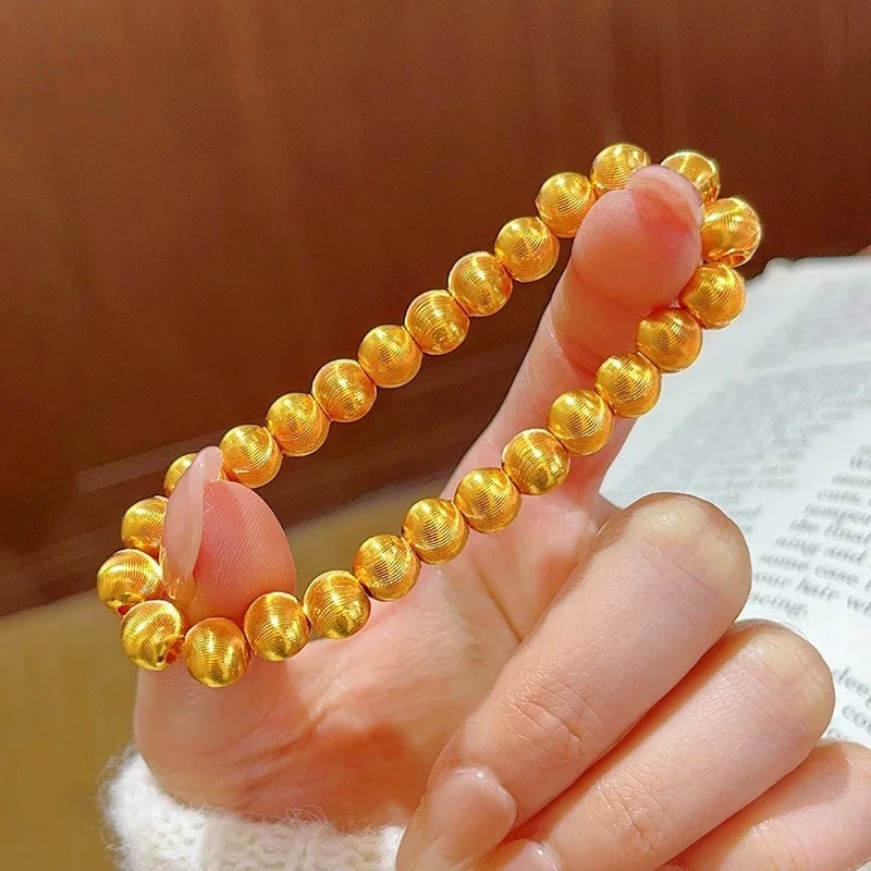 24K Gold AU999 Cat's Eye Heart Bracelet Women's - Premium gold-set cat's eye, timeless heart, matches dresses & shirts