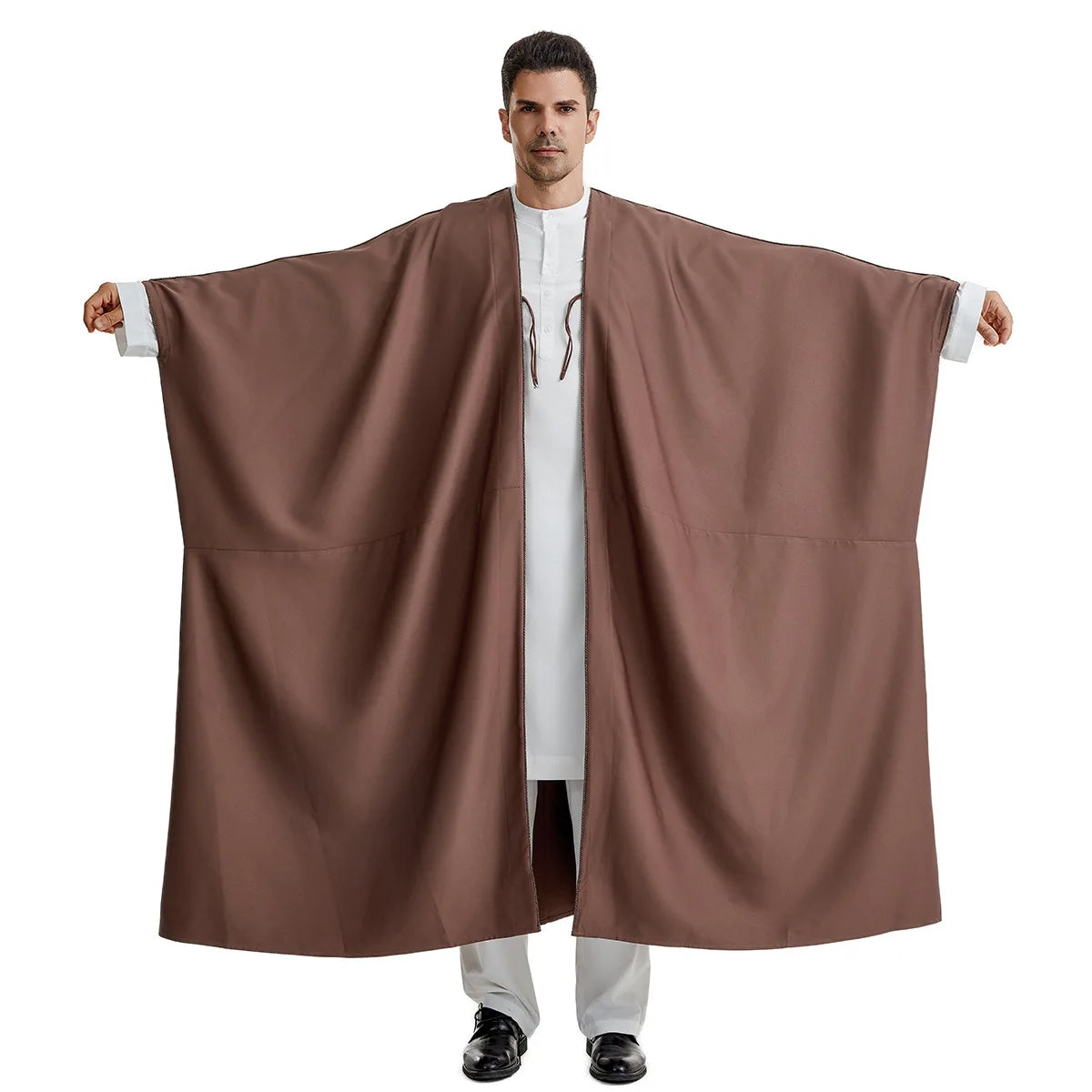 Ramadan Djellaba Eid Abayas Prayer Kaftan Men Muslim Open Abaya Turkey Arabic Cardigan Robe Morocco Jubba Thobe Islam Dishdasha