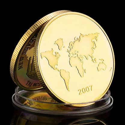 Petra Golden Plated Commemorative Coin – New Seven Wonders Collectible Gift