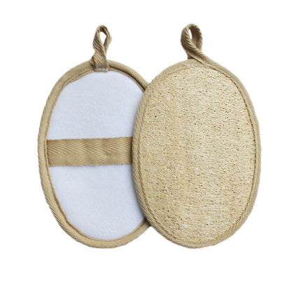 1PC Natural Loofah Body Shower Scrubber Bath Exfoliating Sponge Soft Shower Brushes With Hook Towel Sponge Merchandises Scrubber