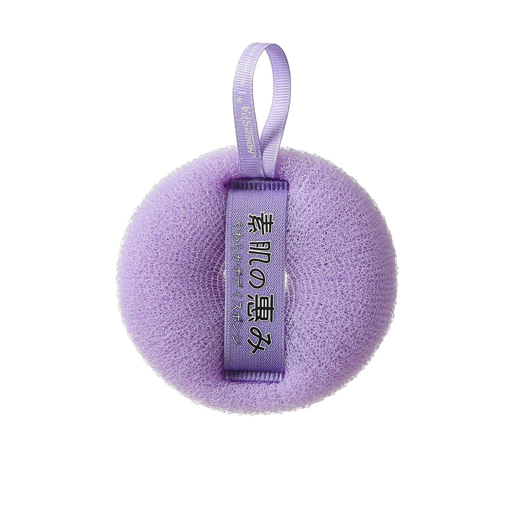 Shower Loofah Bath Sponge With Hanging Rope Exfoliating Soft Mesh Body Scrubber Rich Lather 3D Knit Design For Smooth Skin
